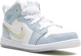 Jordan Kids Air Jordan 1 Mid Glitter Swoosh sneakers Blue