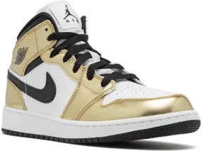 Jordan Kids Air Jordan 1 Mid SE Metallic Gold sneakers