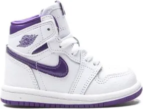 Jordan Kids Air Jordan 1 Retro High Court Purple sneakers White