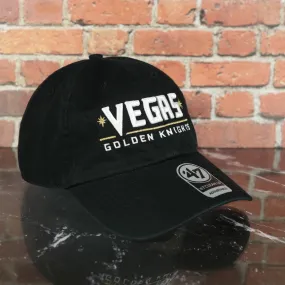 Las Vegas Golden Knights Black Script Dad Hat