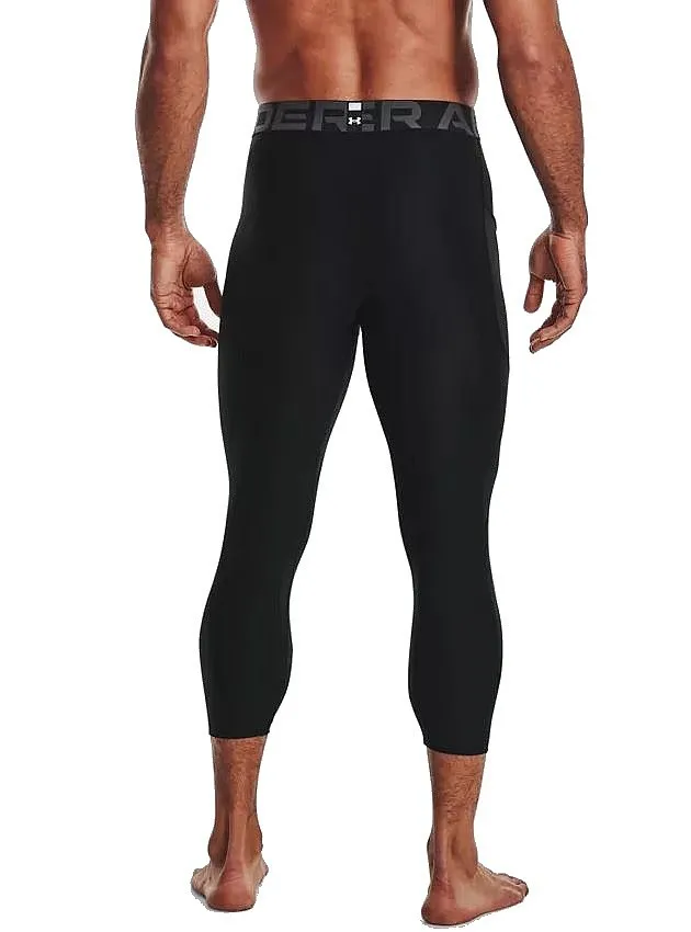 leggings Under Armour HeatGear Armour 3/4 - Black/White - men´s