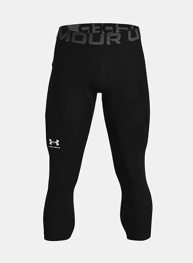 leggings Under Armour HeatGear Armour 3/4 - Black/White - men´s