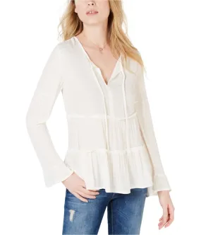 Lucky Brand Womens Tiered Peasant Blouse