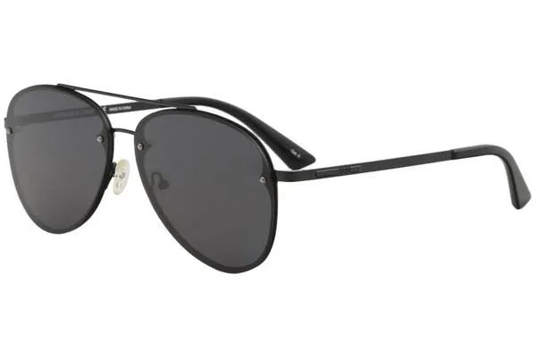 McQ by Alexander McQueen MQ0136S MQ/0136S 001 Black Pilot Sunglasses 59mm