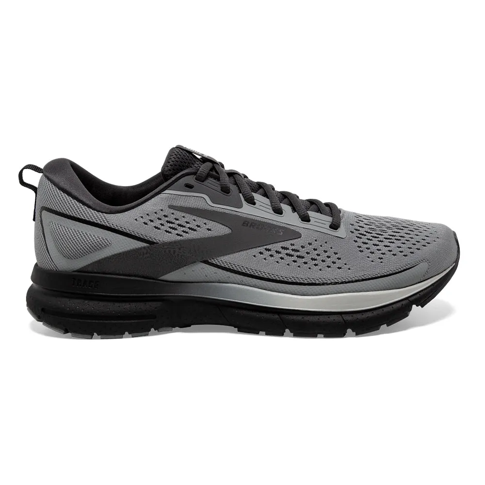 Men's Brooks Trace 3, Grey/Black/Ebony, Size 11 2E Wide