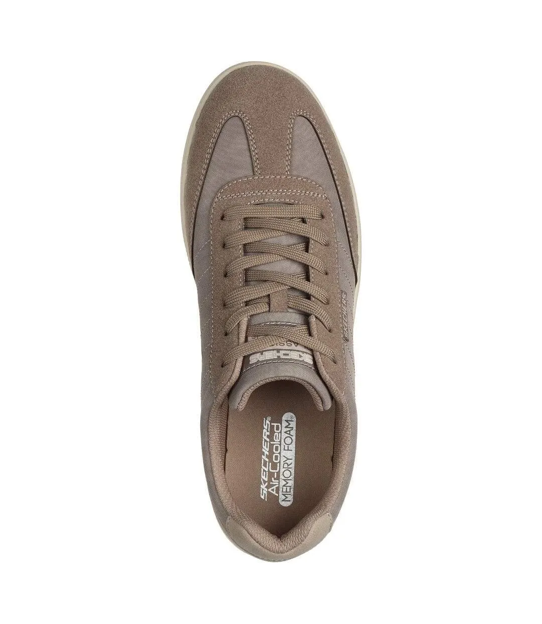 Mens placer vinson trainers taupe Skechers