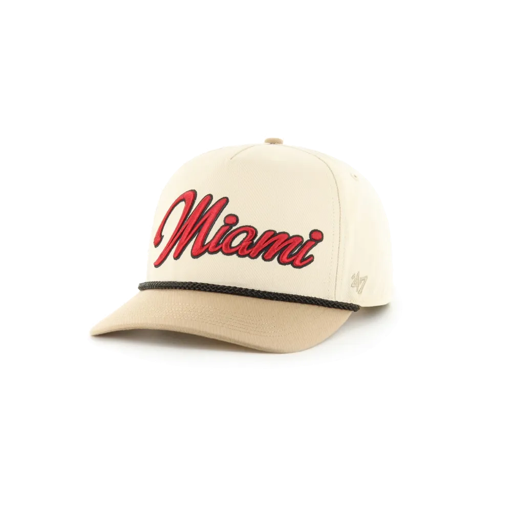 Miami Heat Tan Snapback Hat by '47 Brand