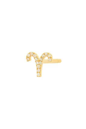 Mini Diamond Aries Earring