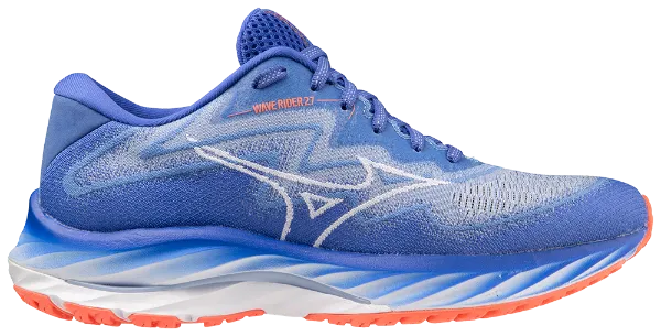 Mizuno Wave Rider 27 SSW B Width Dazzling Blue Women's running shoes.