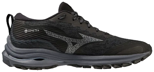 Mizuno Wave Rider GTX Black Ombre Blue Silverstar D Width Womens