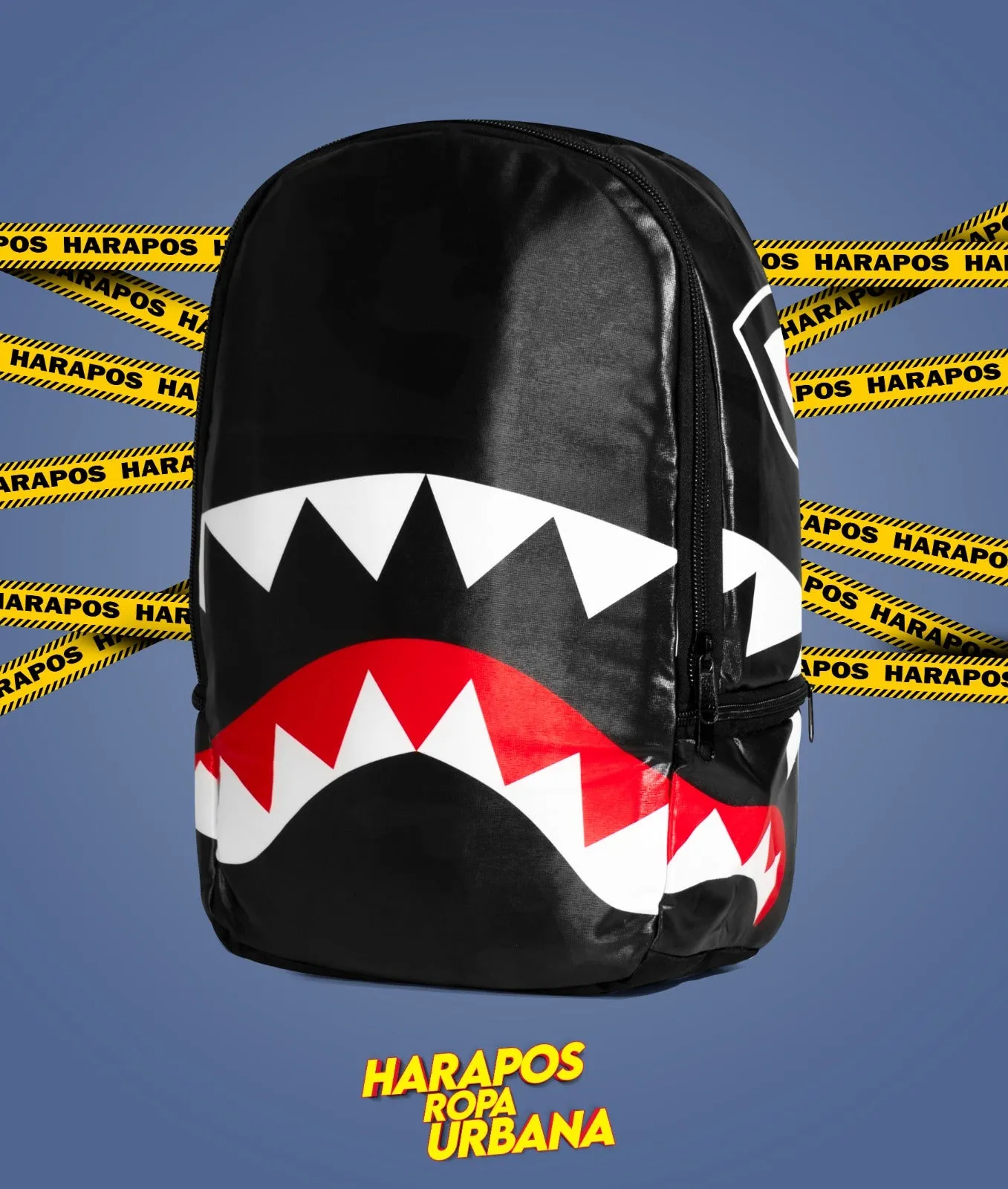 Mochila Bape negra bocaza