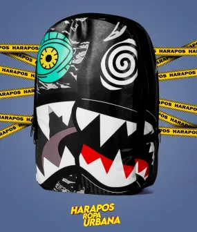 Mochila Bape negro con mitades diferentes