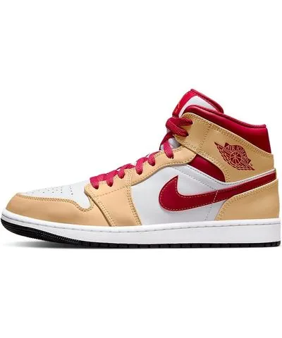 Nike 1 Mid 'Light Curry Cardinal Red'