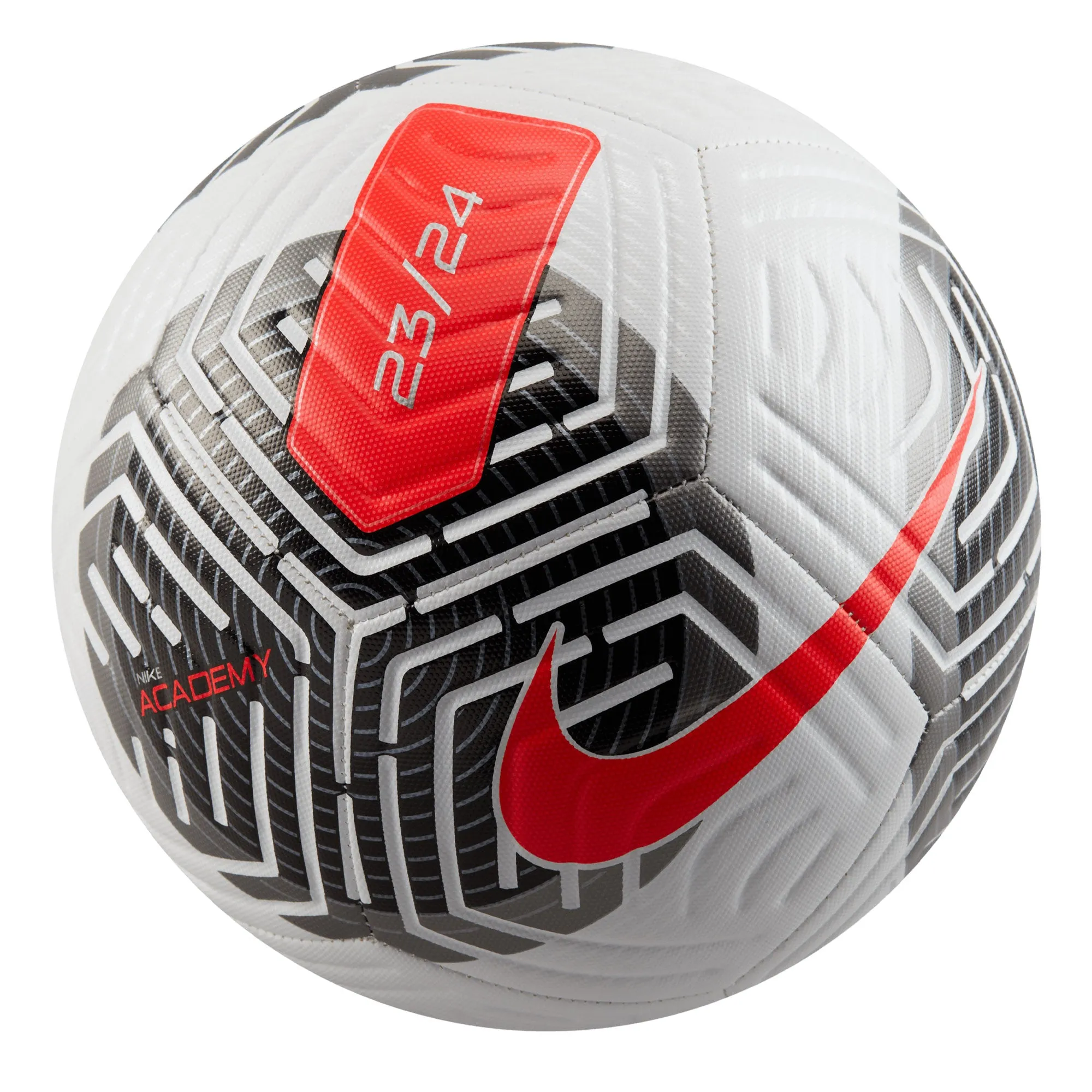 Nike Academy Soccer Ball White Black Bright Crimson