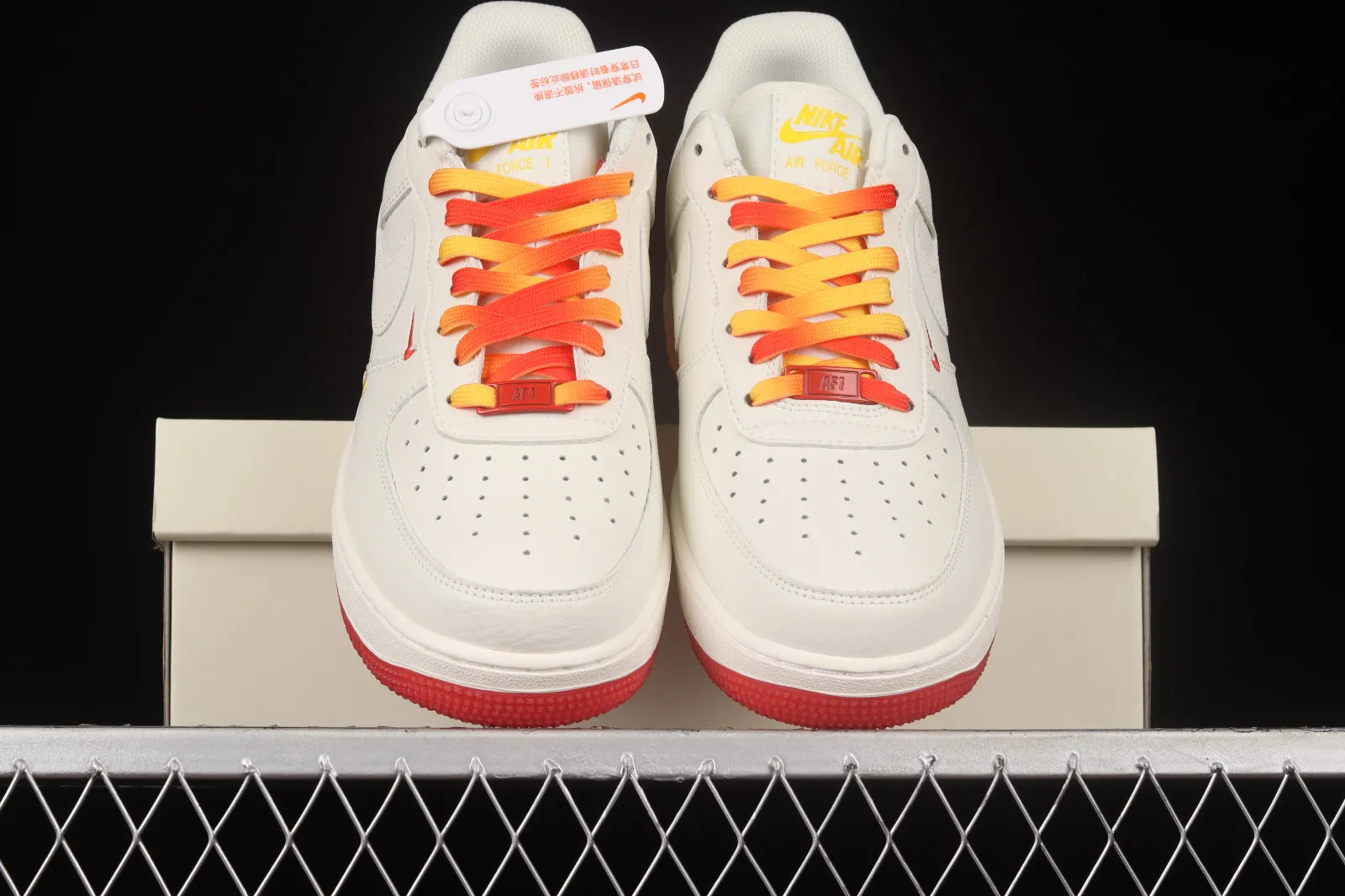 Nike Air Force 1 07 Low White University Red Yellow HQ8863-996