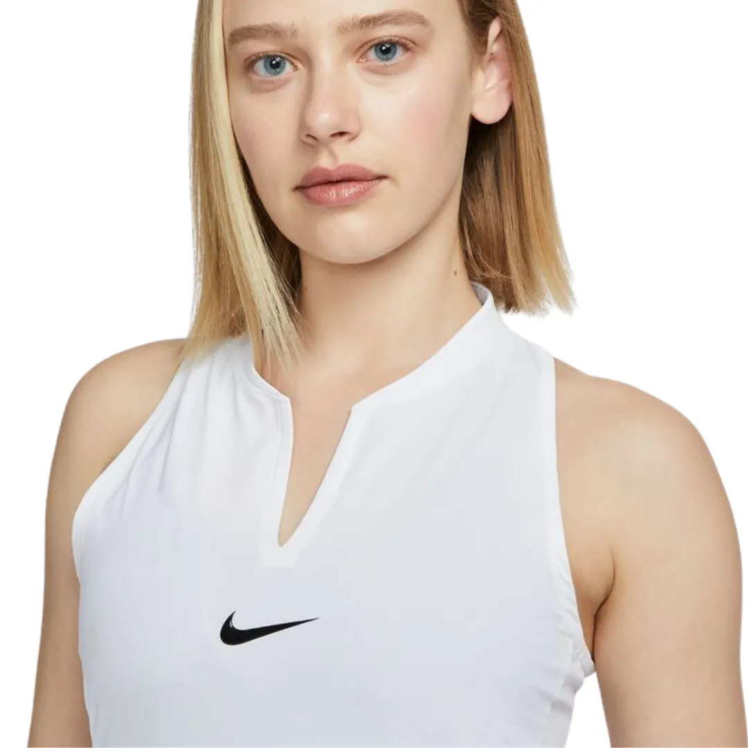 Nike Dri-FIT Advantage Tennis Dress - White/Black