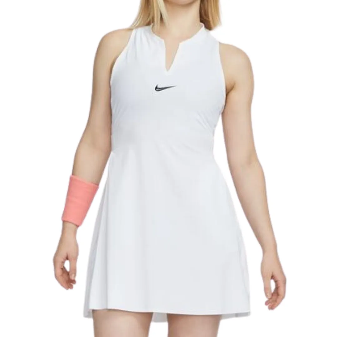 Nike Dri-FIT Advantage Tennis Dress - White/Black