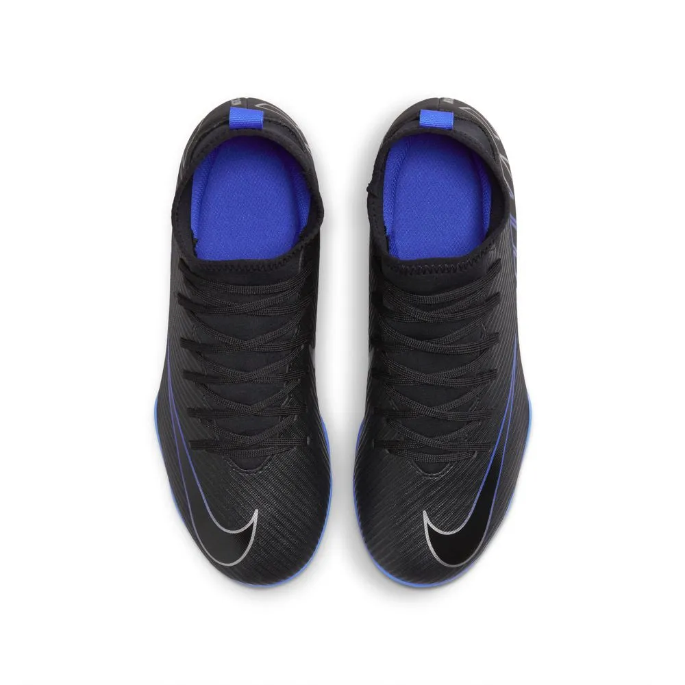 Nike Mercurial Superfly 9 Club FG Junior Football Boots | Black Chrome Hyper Royal