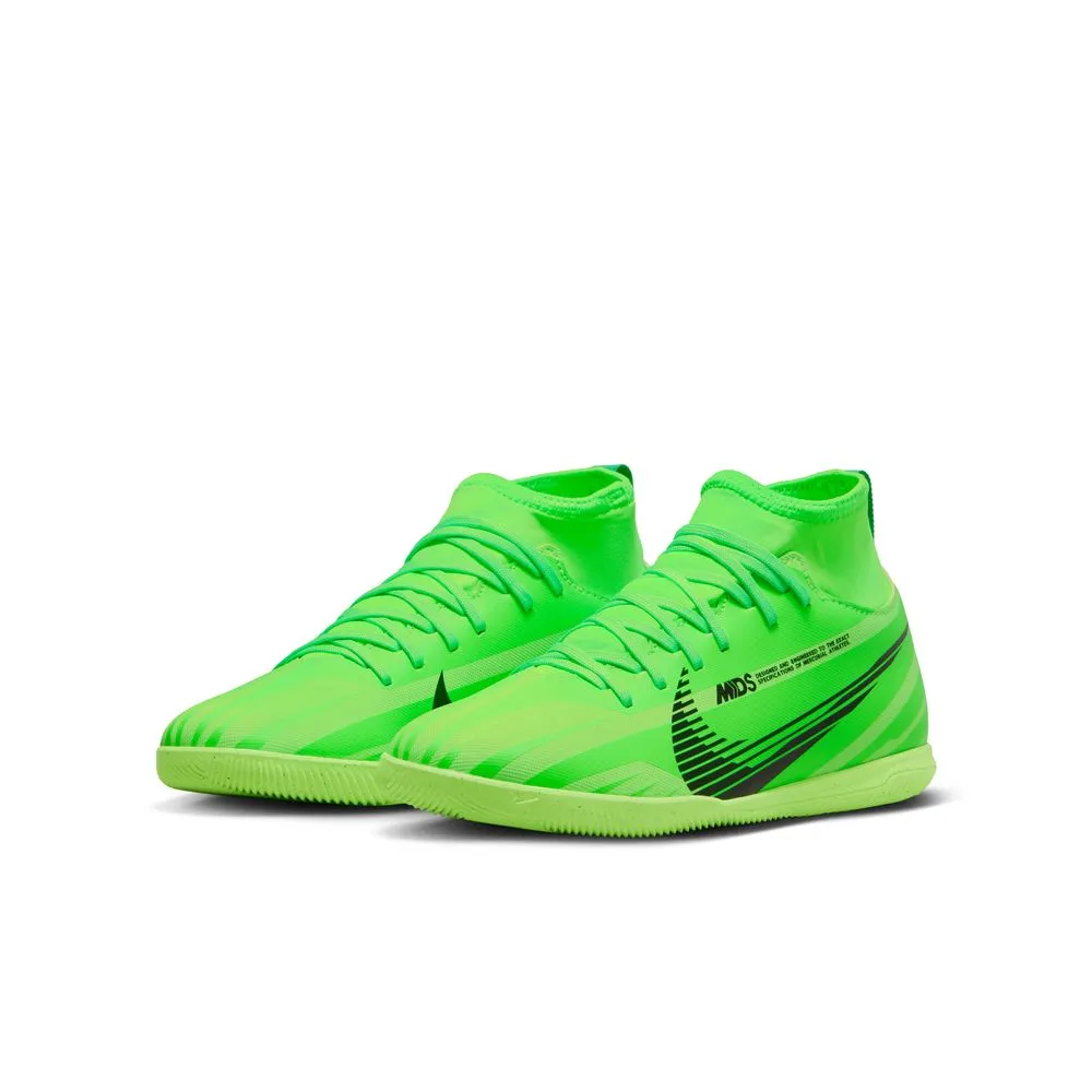 Nike Mercurial Superfly 9 Club Junior IC Indoor Football Shoes - Green Strike/Black