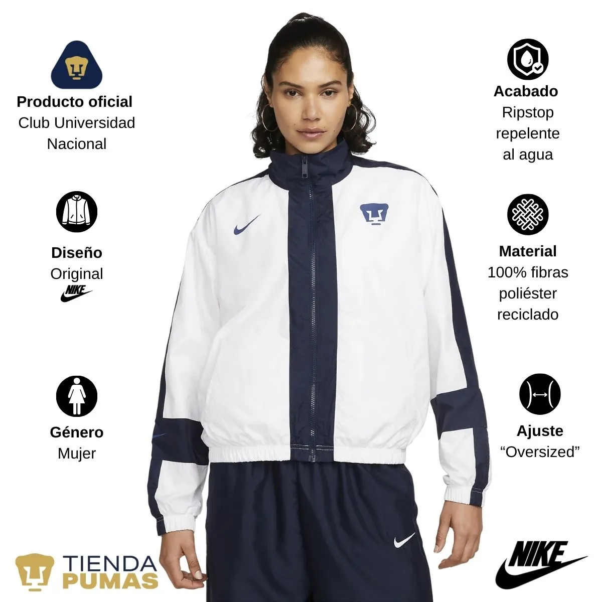 Nike Pumas UNAM Essential women's soccer jacket.