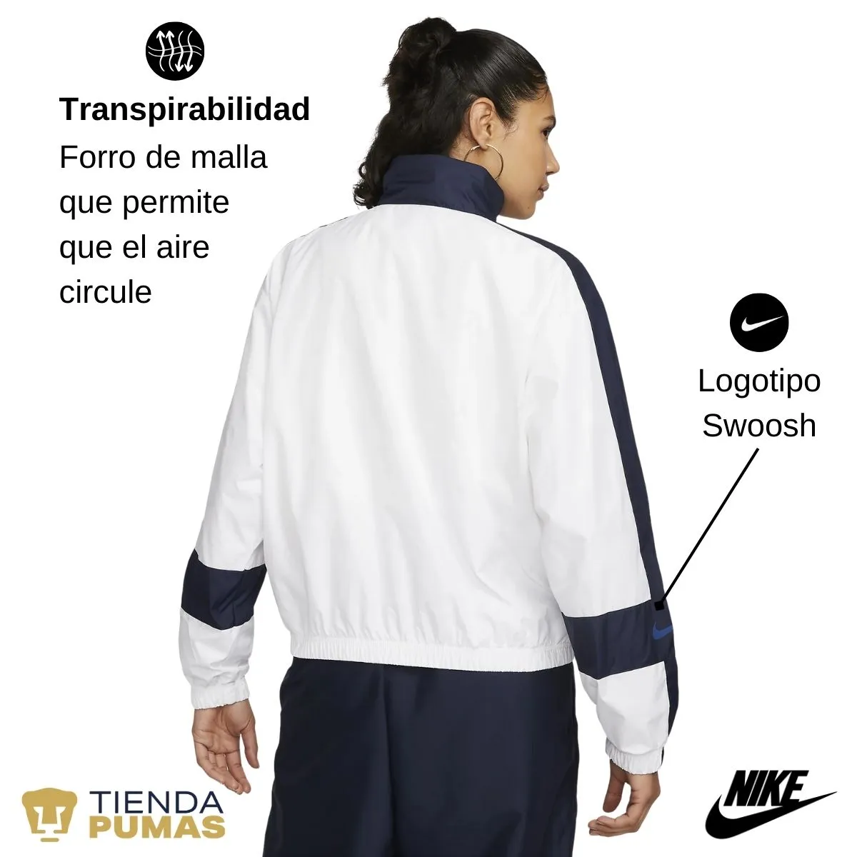 Nike Pumas UNAM Essential women's soccer jacket.