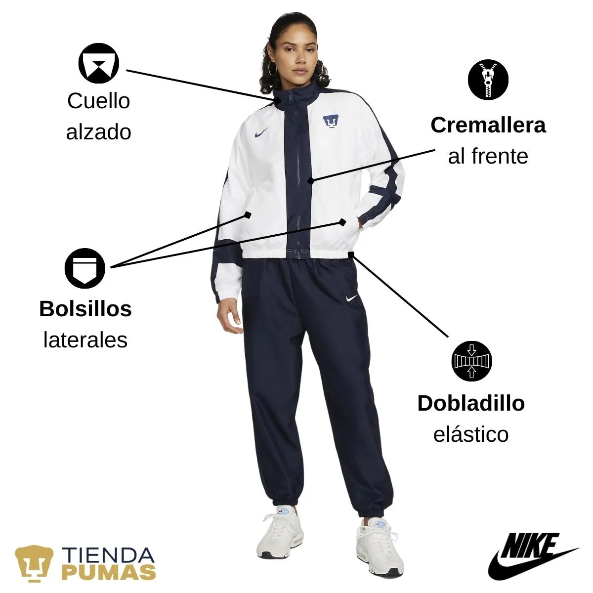 Nike Pumas UNAM Essential women's soccer jacket.