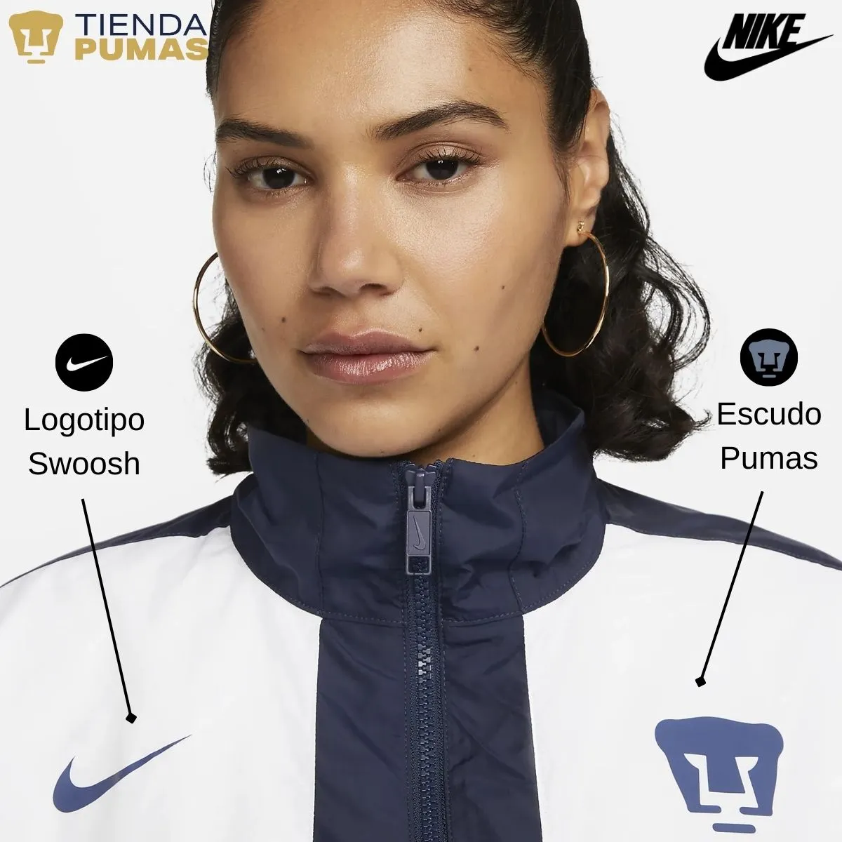 Nike Pumas UNAM Essential women's soccer jacket.