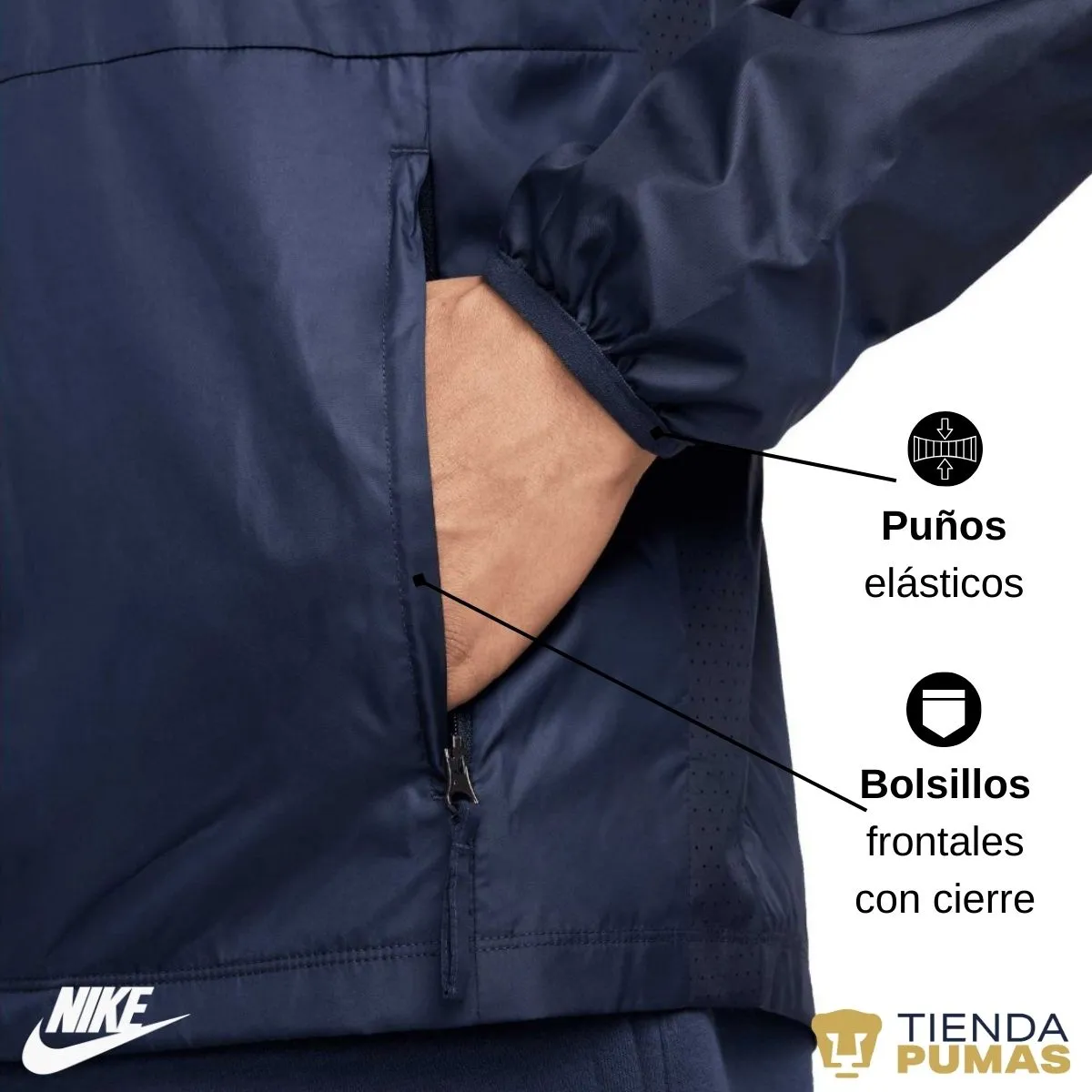 Nike Pumas UNAM men's football jacket, Repel Academy Awf.