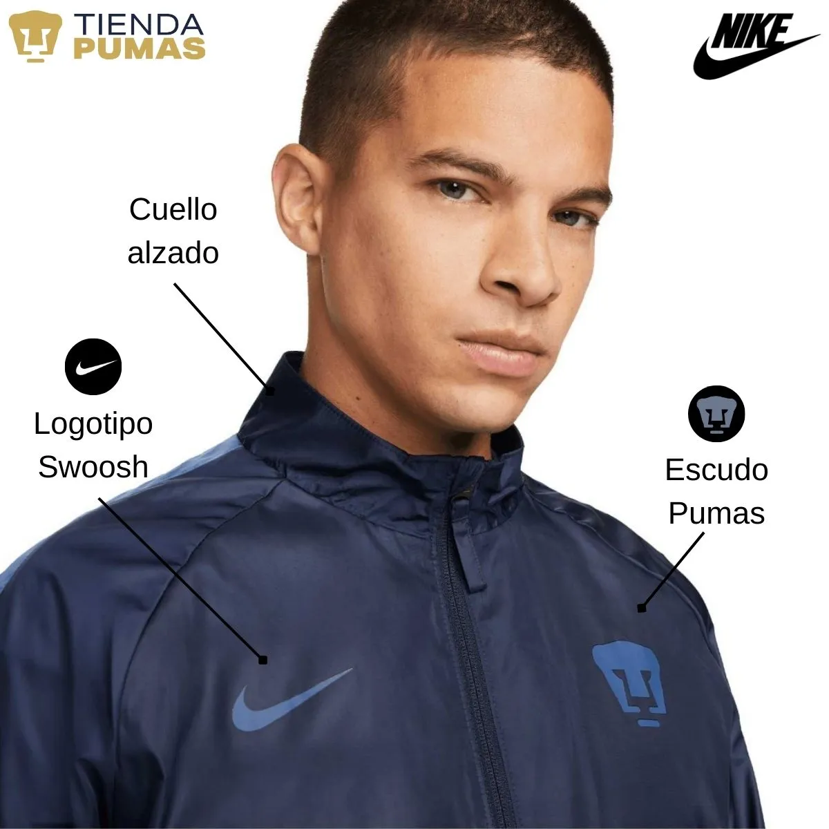 Nike Pumas UNAM men's football jacket, Repel Academy Awf.