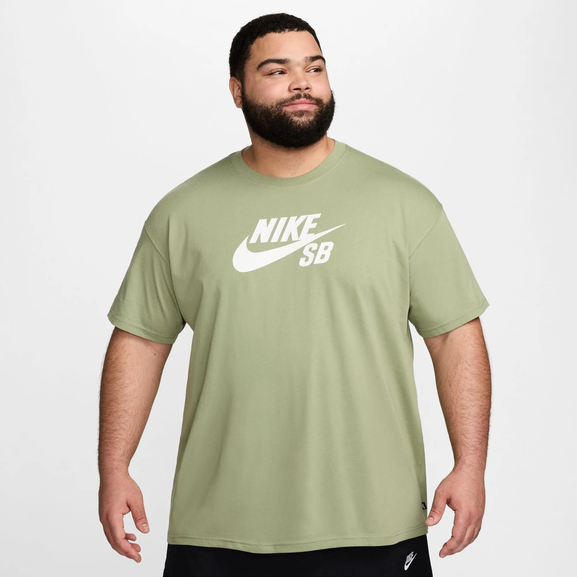 Nike SB Tee Logo HBR Oil Green can be rewritten as Nike SB Oil Green Logo HBR Tee for improved Google SEO.