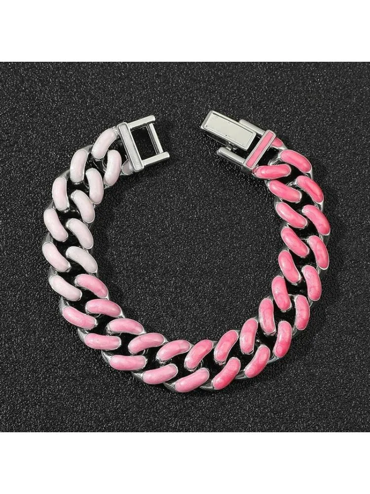 Pink Ombré Enamel Bracelet - Enamel Bracelet with Ombré Pink Shades.