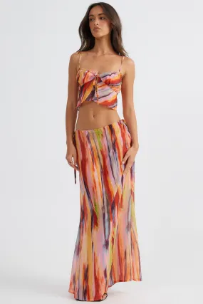 Printed Maxi Skirt - St Barts