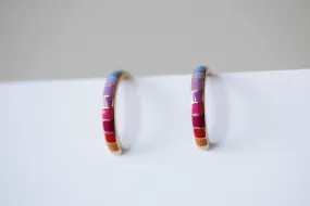 Rainbow Enamelled Hoops