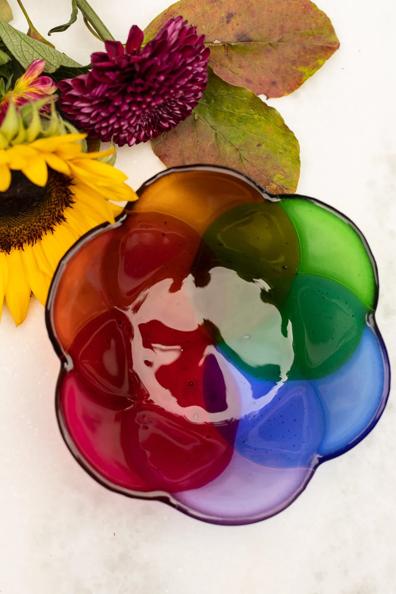 Rainbow Floral Bowl