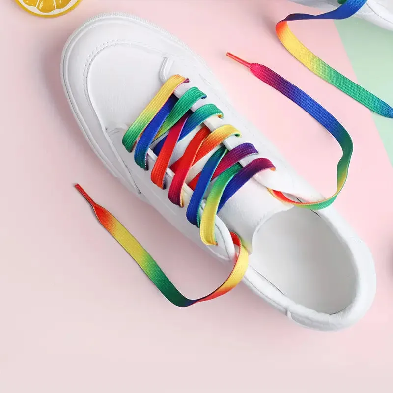 Rainbow Gradient Canvas Shoe Laces - SL001