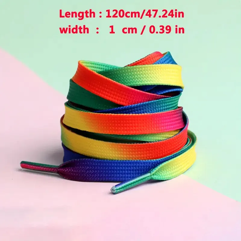 Rainbow Gradient Canvas Shoe Laces - SL001