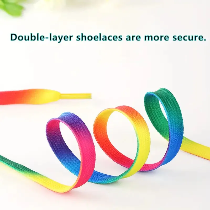 Rainbow Gradient Canvas Shoe Laces - SL001