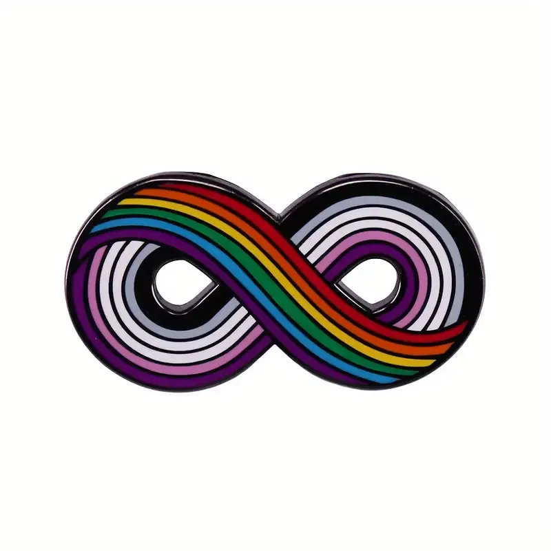 Rainbow Pride Asexuality Flag Enamel Pin - E021