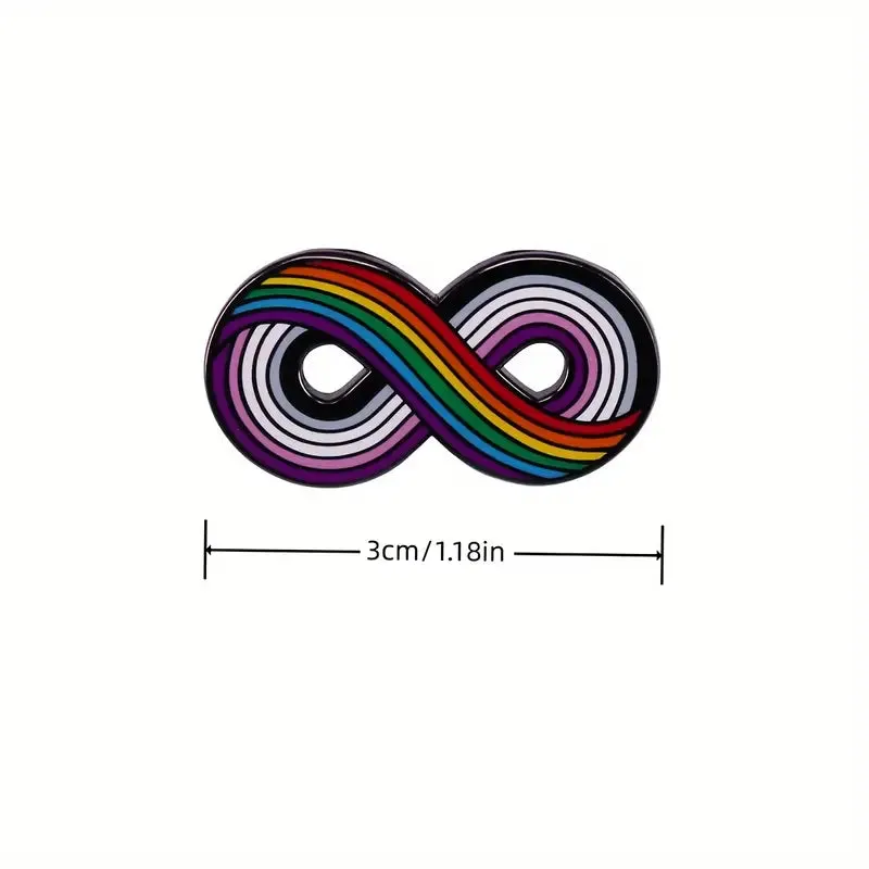 Rainbow Pride Asexuality Flag Enamel Pin - E021