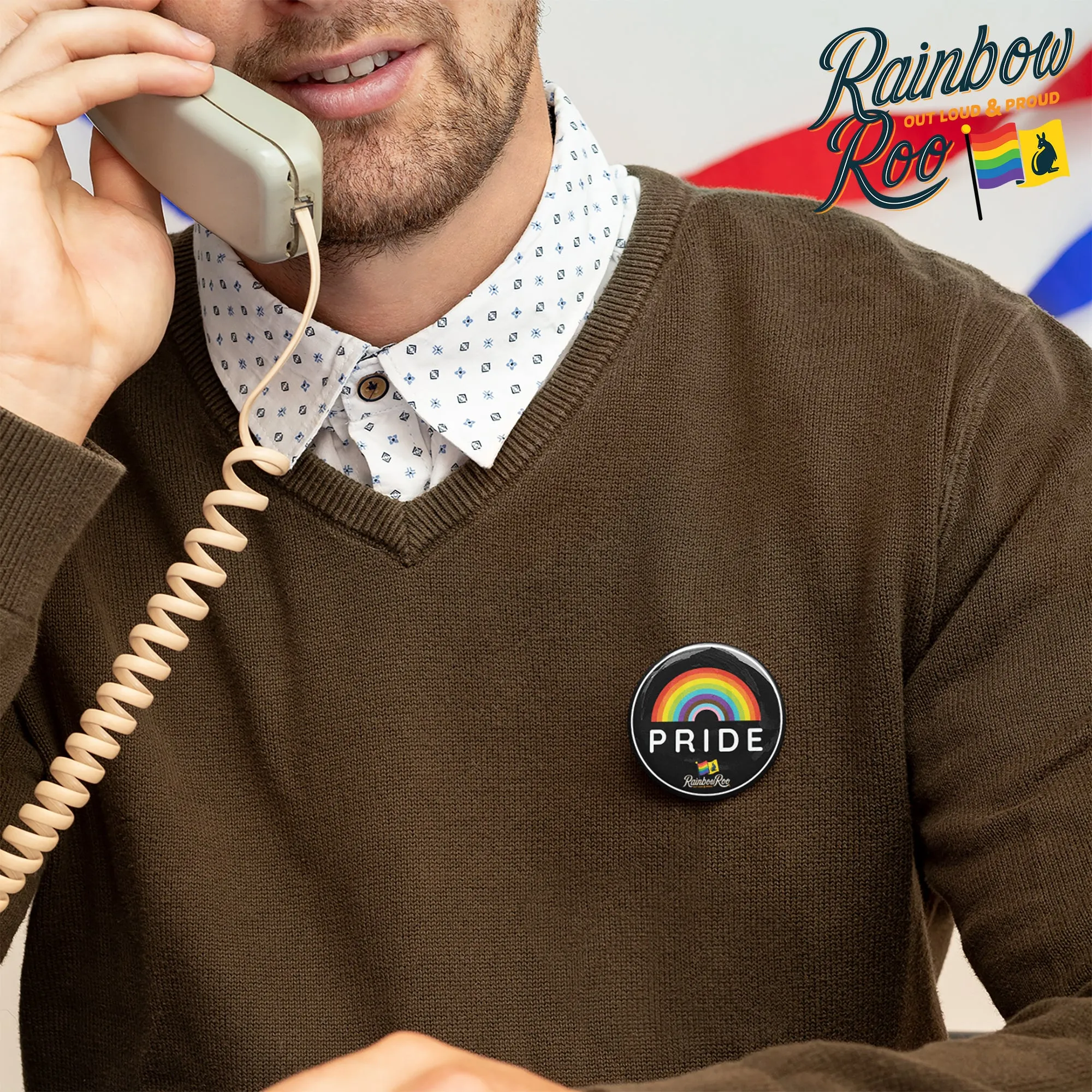 Rainbow Pride Badge Buttons