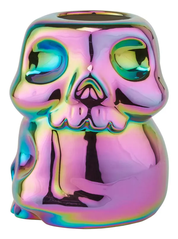 Rainbow Skulls Vase - Exquisite and Colorful Skull-themed Decor