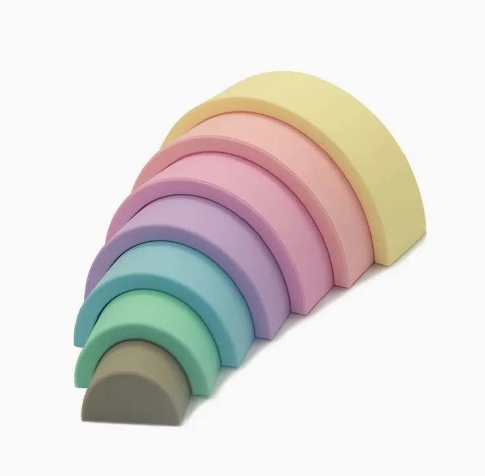 Simply Supplied Co- Silicone Stacker Rainbow 6