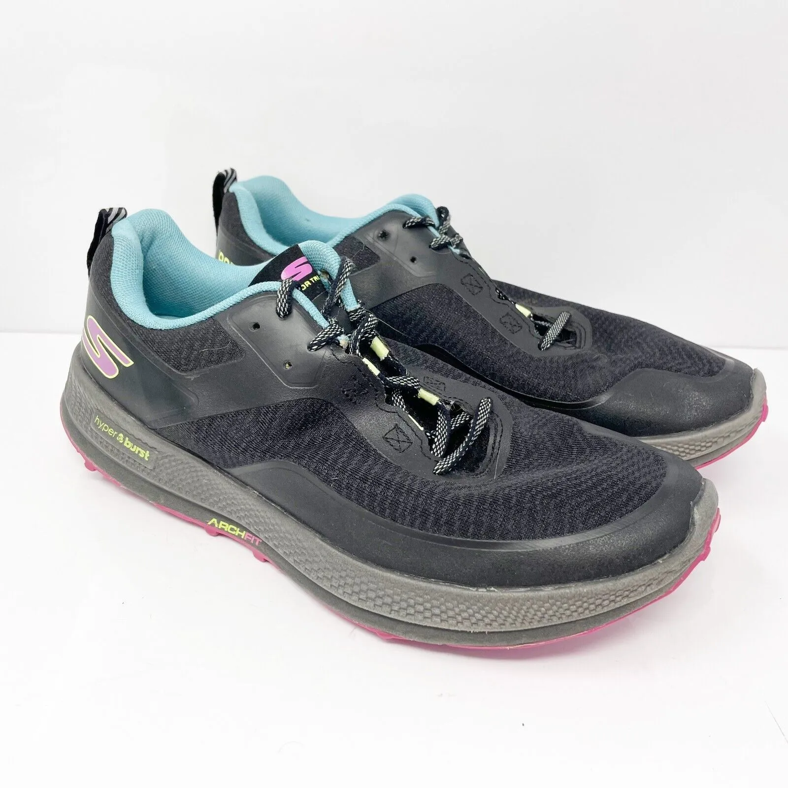 Skechers Womens Go Run Razor TRL 2 172077 Black Running Shoes Sneakers Size 10