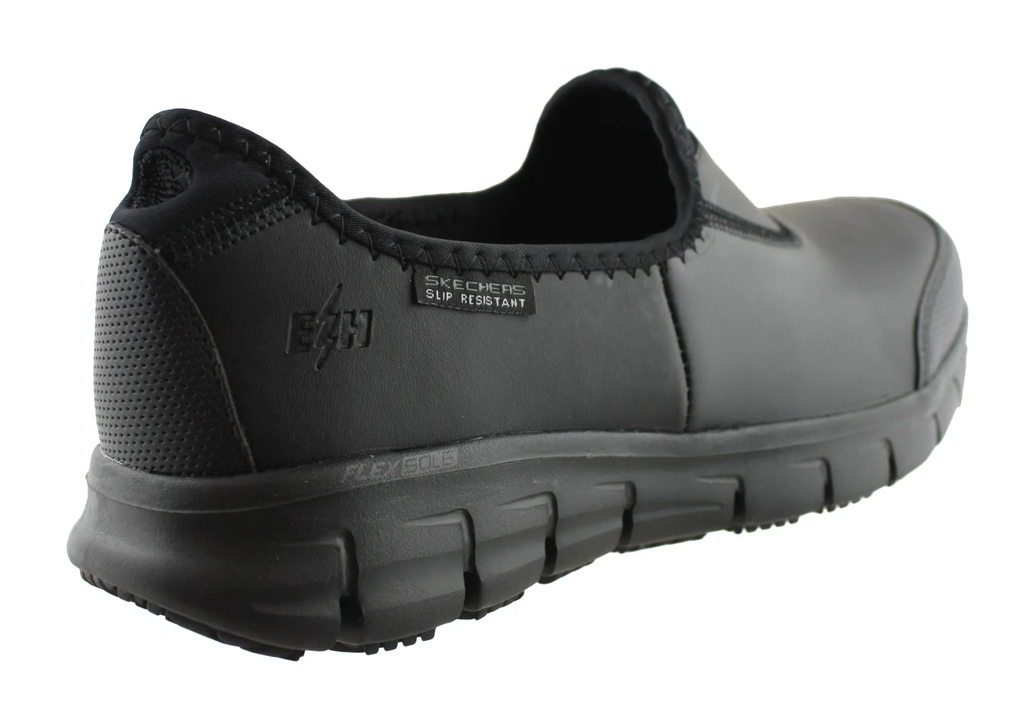 Skechers Womens Sure Track Slip Resistant Comfort Leather Work Shoes