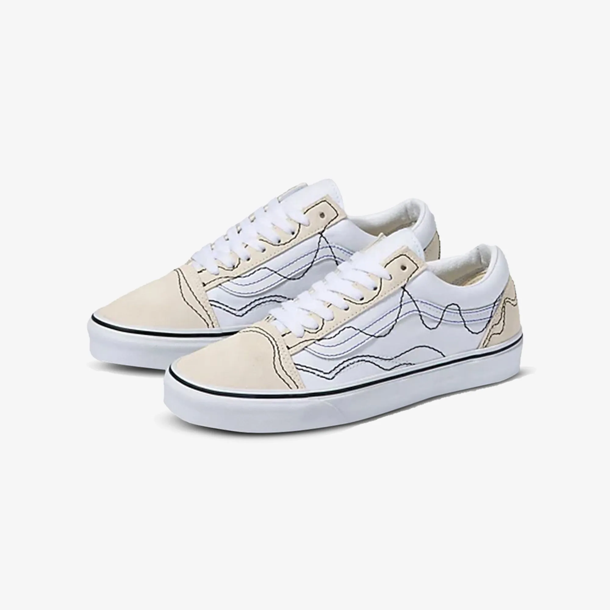 Stitch Warp Old Skool True White Black - Buy Now