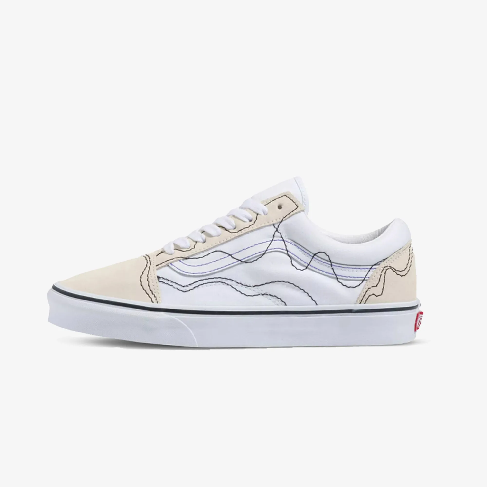 Stitch Warp Old Skool True White Black - Buy Now