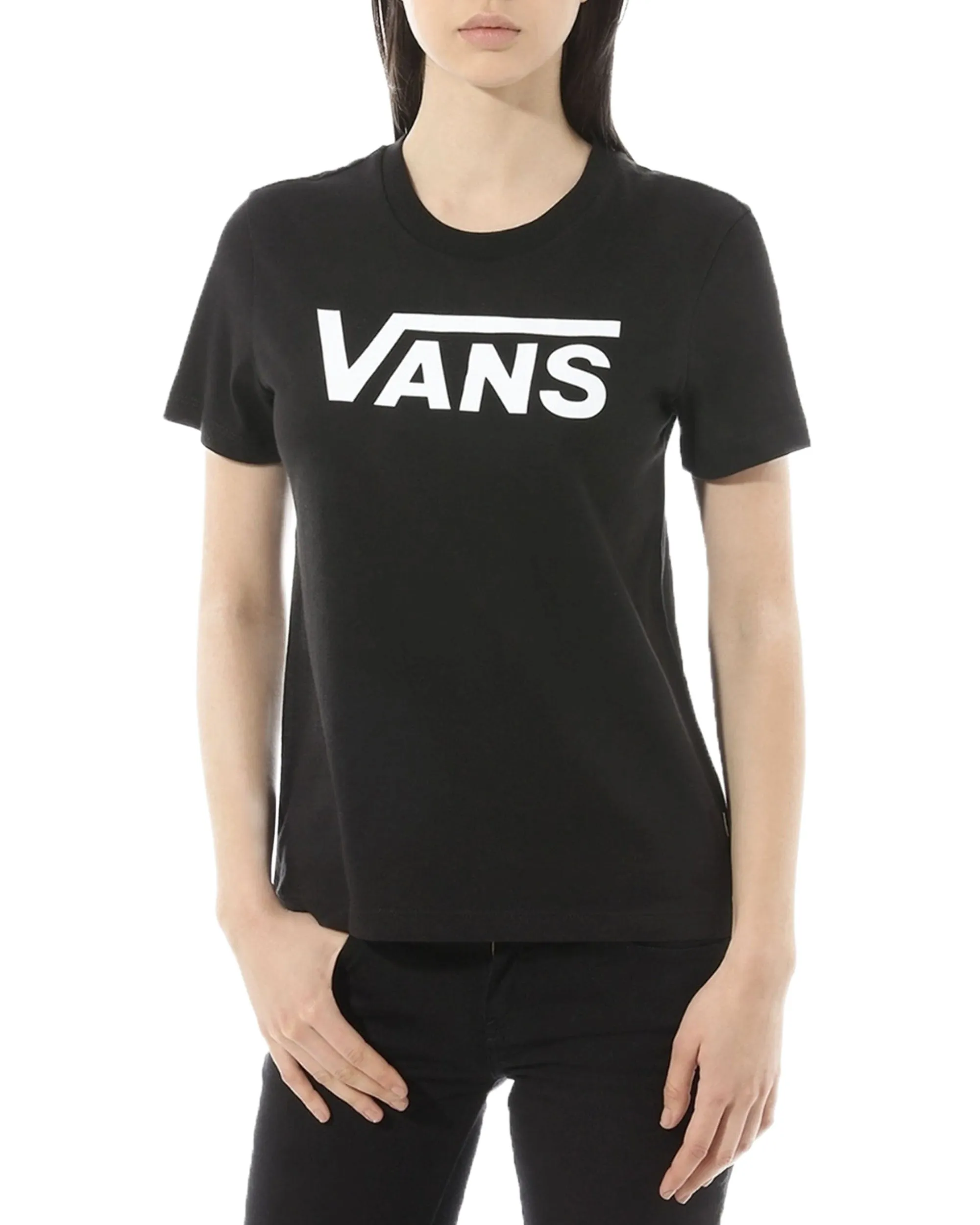 T-Shirt Vans Women's Flying V Crew Tee Black