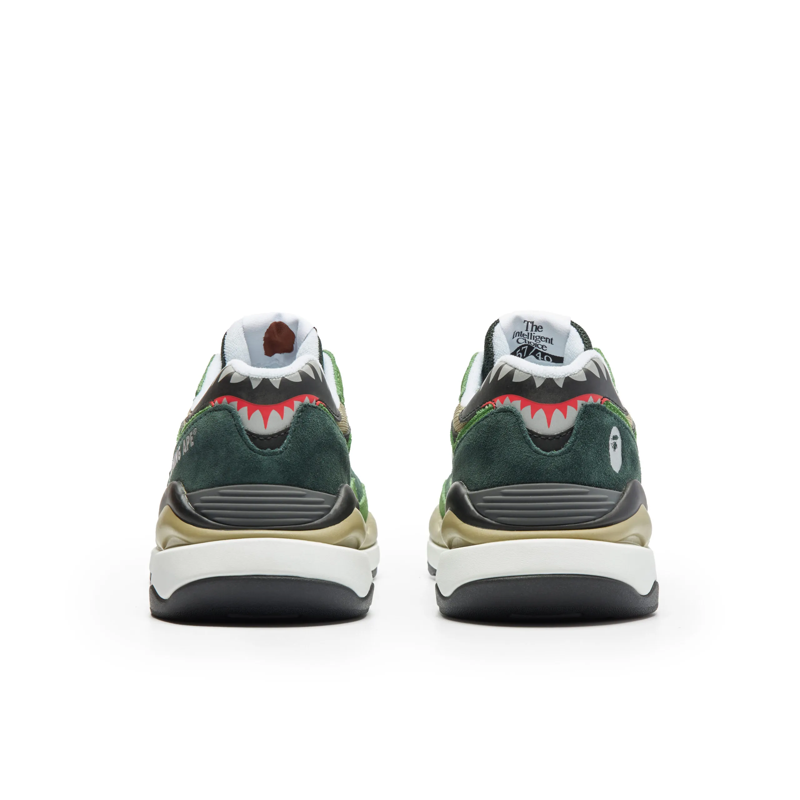 The BAPE x New Balance 57/40 in Signature Green ABC Camo Is an Online Exclusive