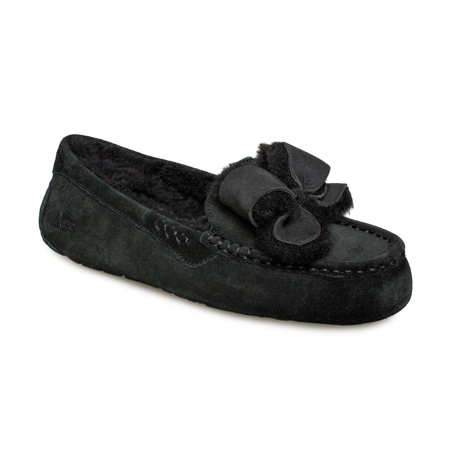 UGG Ansley Heritage Bow Black Women's Slippers