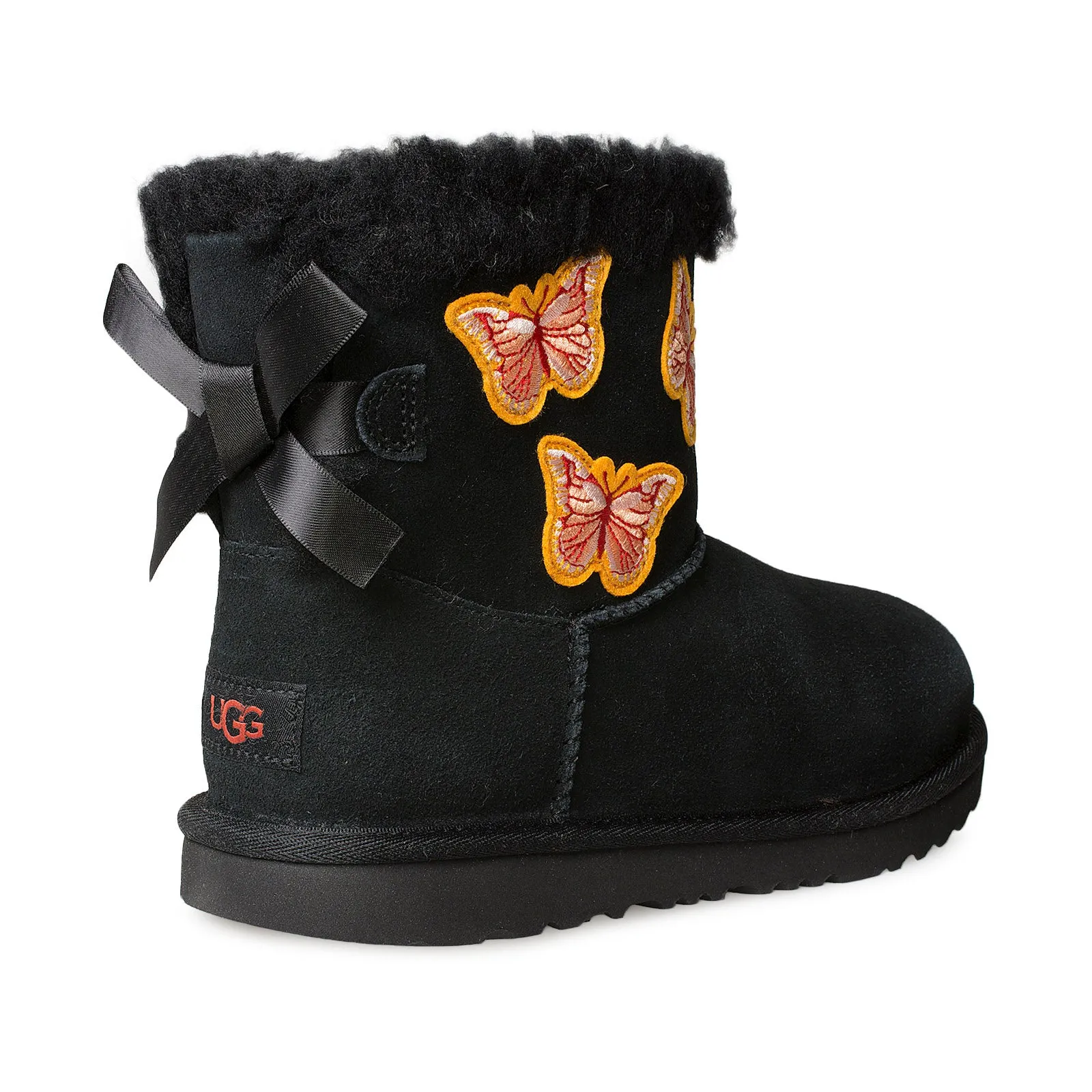 UGG Bailey Bow II Butterfly Youth Boots, Black